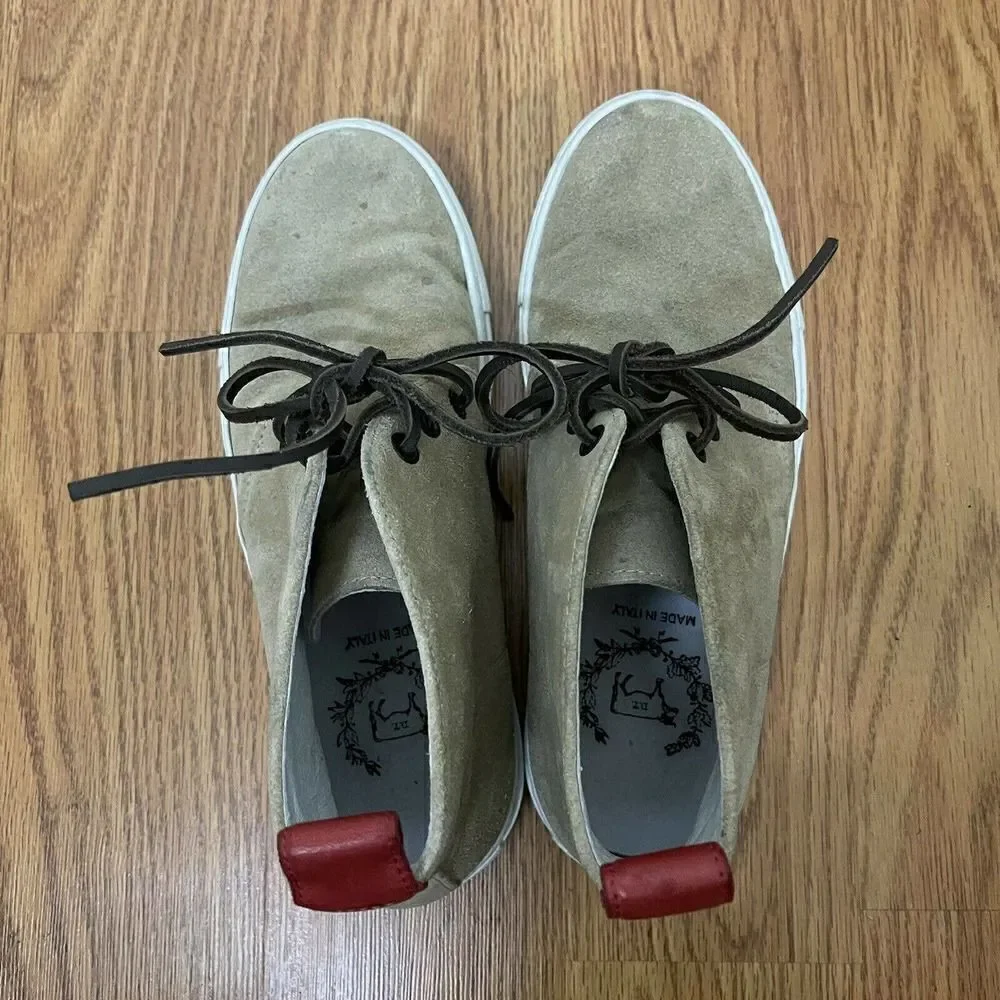 Del Toro Italy made women Chukka Sneakers Suede leather Beige size 6